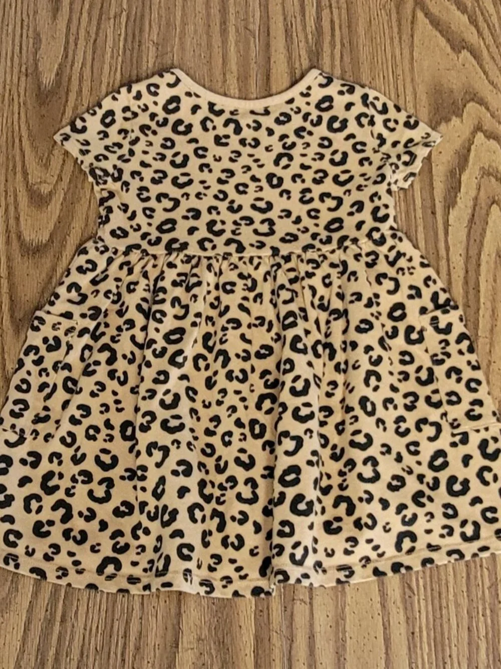 Girls 3T Leopard Print Dress Short Sleeve Toddler Casual